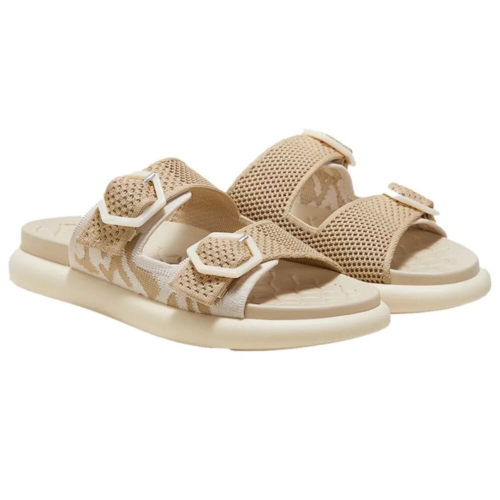 Vivaia Isadora AdaptAll Soft Footbed Comfort Nude Peach Tiger Sandals 7-7.5